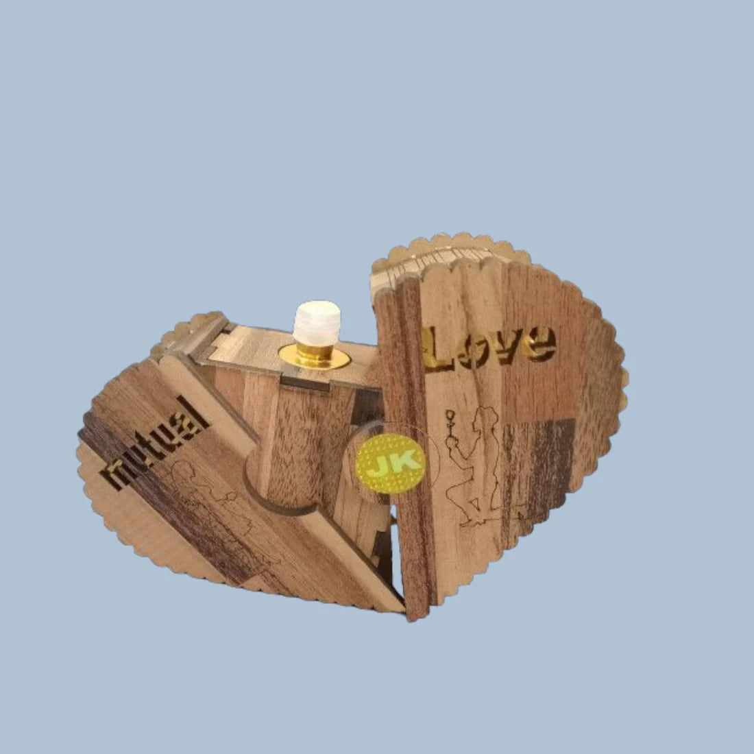 Pack of 3 Mutual Love Perfume EDP – Elegant Heart-Shaped Wooden Gift Set for Women